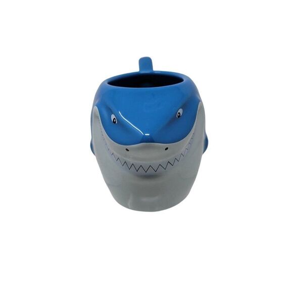 Disney Pixar Finding Nemo 3D Bruce Shark Ceramic Coffee Mug Blue Collectible - Picture 1 of 6